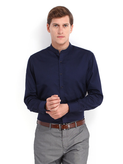 

V Dot by Van Heusen Men Navy Slim Fit Smart-Casual Shirt, Navy blue