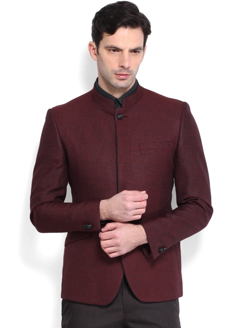 

V Dot by Van Heusen Men Maroon Skinny Fit Blazer