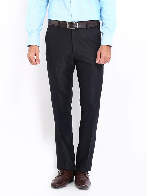 

V Dot by Van Heusen Men Navy Slim Fit Formal Trousers, Navy blue
