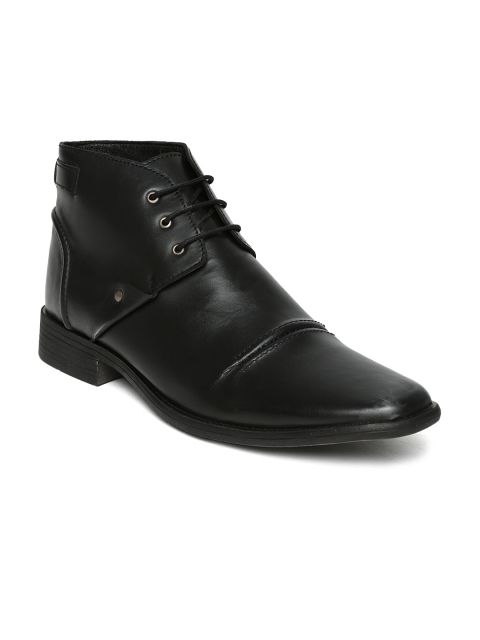 

Van Heusen Men Black Leather Semiformal Shoes
