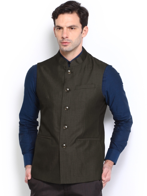 

Van Heusen Men Dark Brown Slim Fit Waistcoat