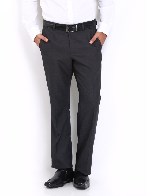 

Van Heusen Men Grey Custom Fit Formal Trousers