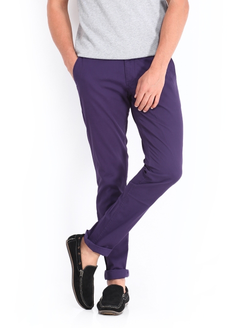 

Van Heusen Sport Men Purple Tapered Fit Chino Trousers