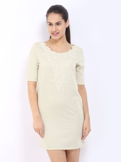 

Vero Moda Beige Shift Formal Dress