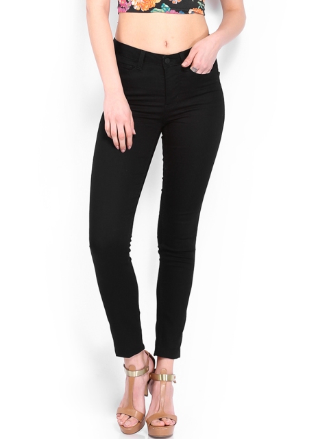 

Vero Moda Women Black Skinny Fit High-Rise Stretchable Jeans