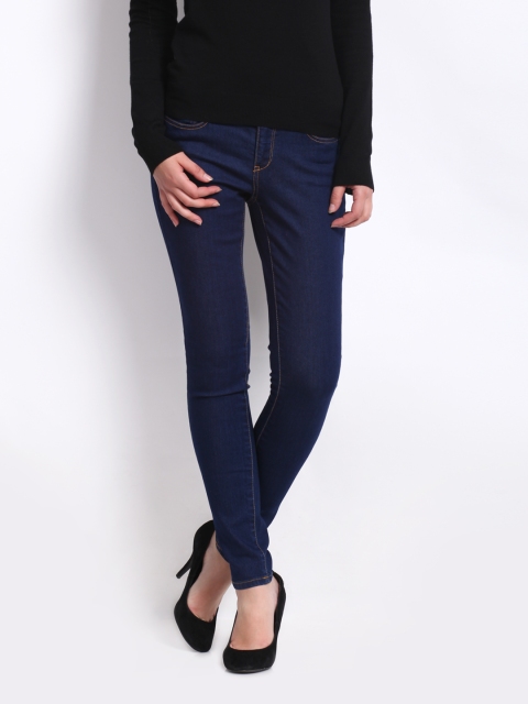 

Vero Moda Women Navy Blue Skinny Fit Low-Rise Stretchable Jeans