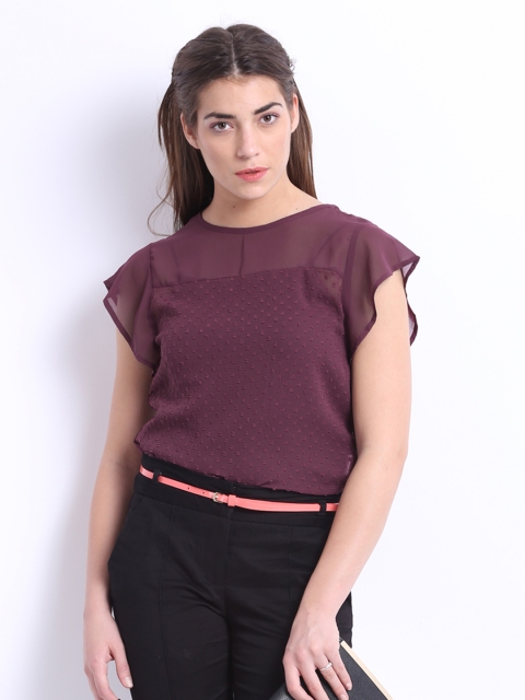 

Vero Moda Women Burgundy Top