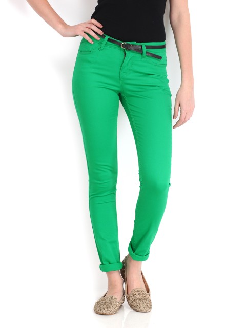 

Vero Moda Women Green Slim Fit Trousers