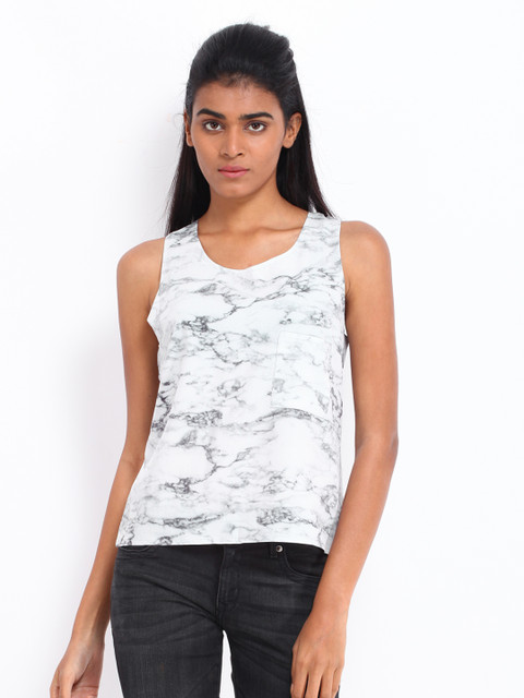 

Vero Moda Women Grey Printed Top