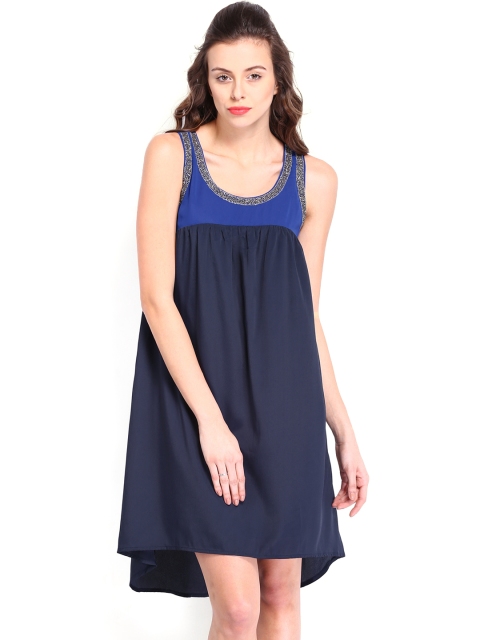 

Vero Moda Women Navy Pernil Hi-Low Dress, Navy blue