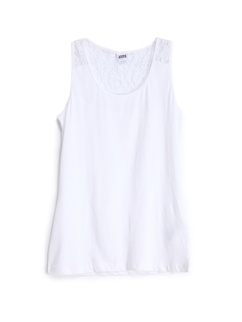 

Vero Moda Women White Lace Tank Top