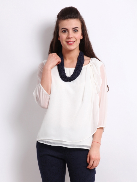 

Vero Moda Women Off-White Opey Top