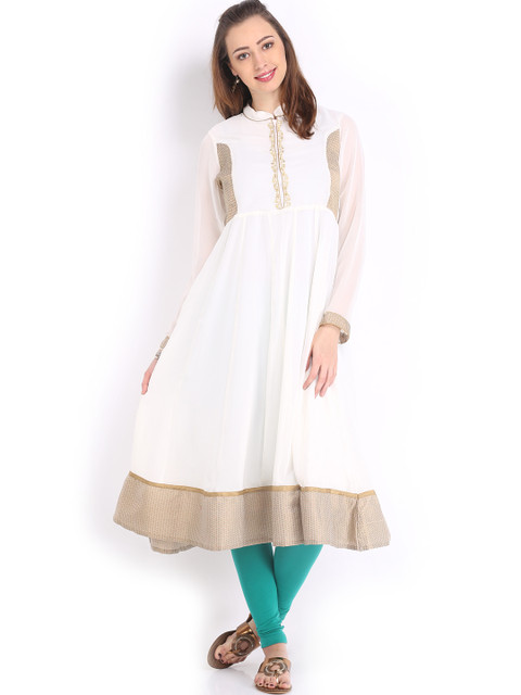 

Vishudh Women Off-White Anarkali Kurta