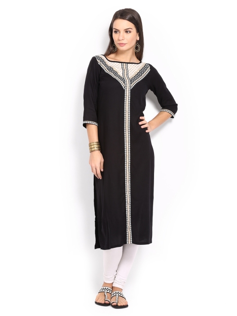

W Women Black Kurta