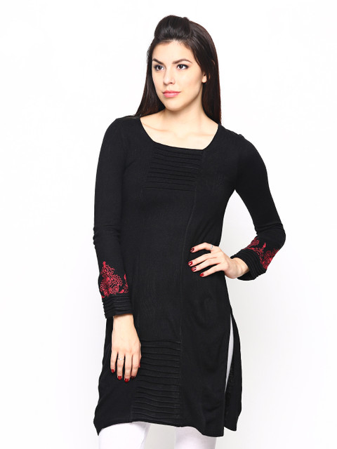 

W Black Winter Kurta