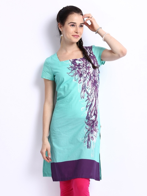 

W Women Sea Green Kurta