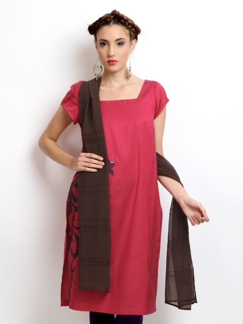 

Wishful by W Women Brown Printed Dupatta