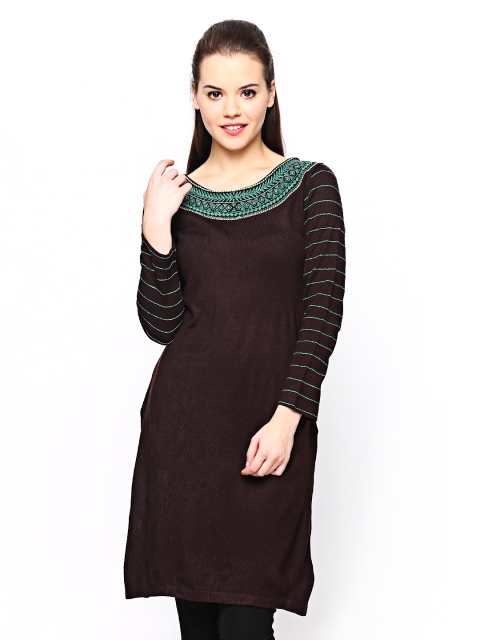 

W Women Brown Winter Kurta