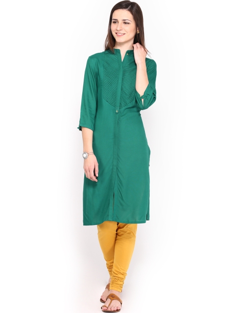 

W Women Green Kurta