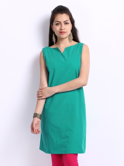 

W Women Green Kurta