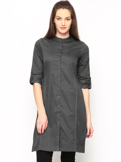 

W Women Grey Kurta