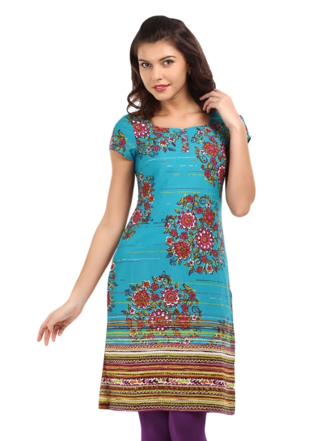 

W Women Blue Printed Kurta