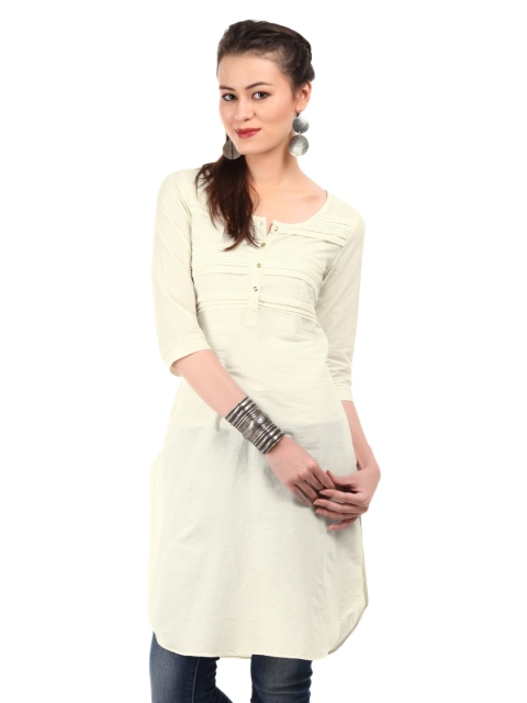 

W Women Cream Kurta