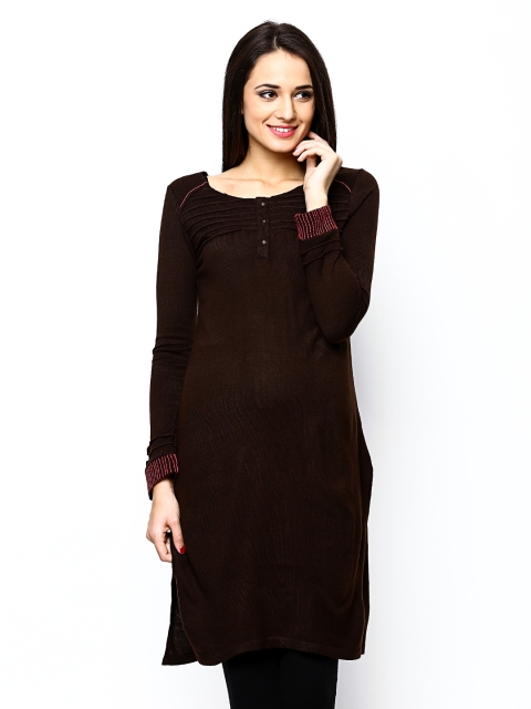 

W Women Brown Winter Kurta