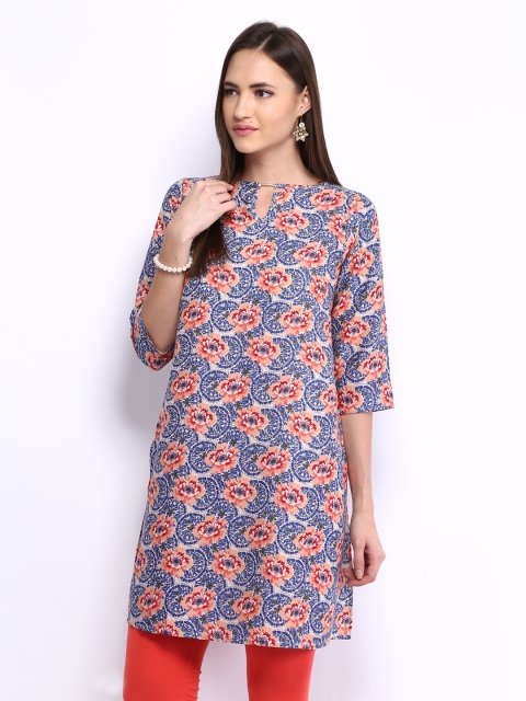 

W Women Multi-Coloured Floral Print Kurta