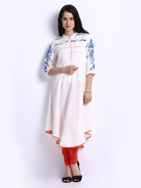 

W Women Off-White Printed Kurta