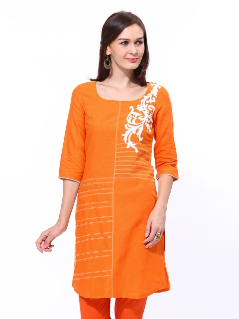 

W Women Orange Kurta