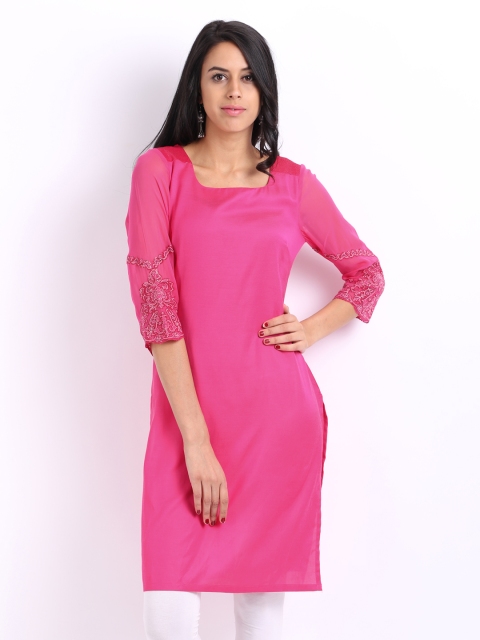 

Wishful by W Women Pink Sequin Kurta