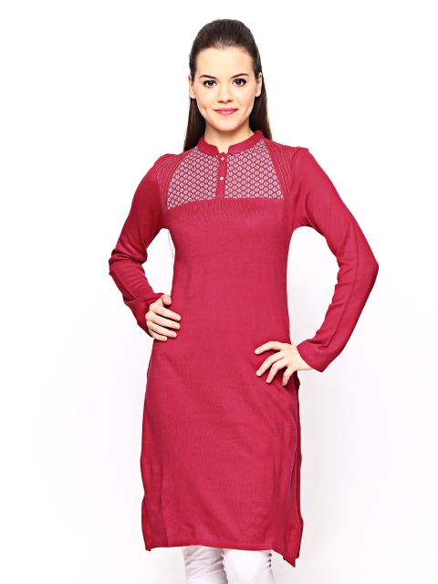 

W Women Pink Winter Kurta