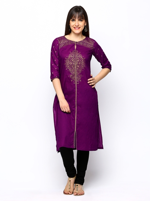 

W Women Purple Kurta