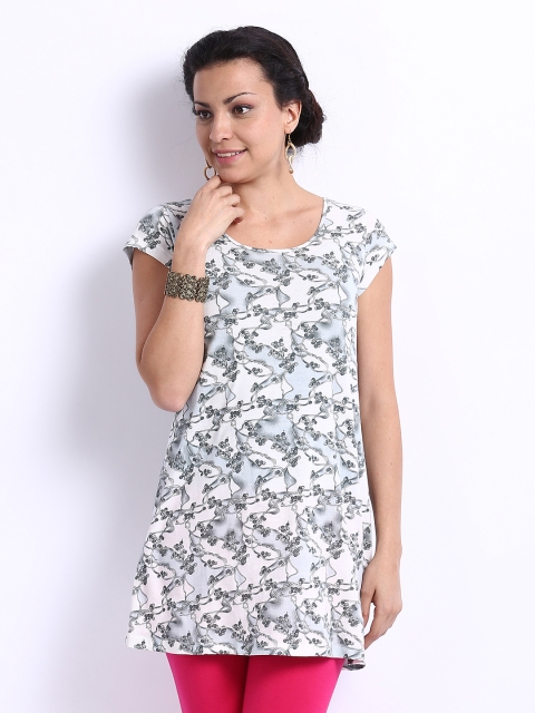 

W Women Grey Printed Tunic
