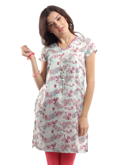 

W Women Pink Printed Kurta
