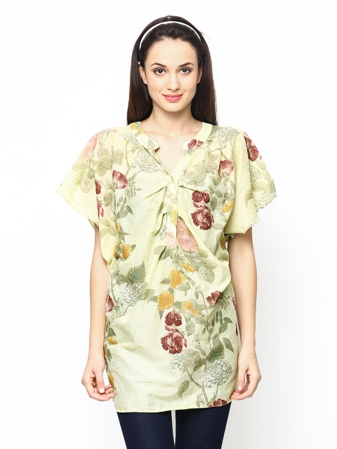 

W Women Cream-Coloured Printed Top