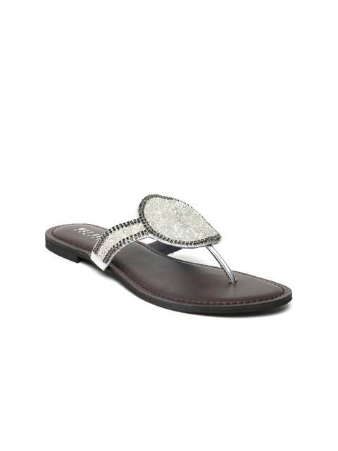 

Wet Blue Women Silver-Toned Flats