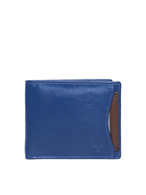 

WildHorn Men Blue Leather Wallet