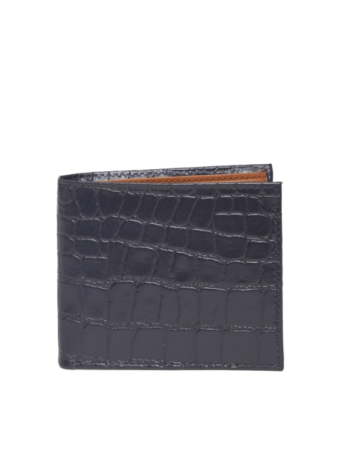

WildHorn Men Navy Leather Wallet, Navy blue