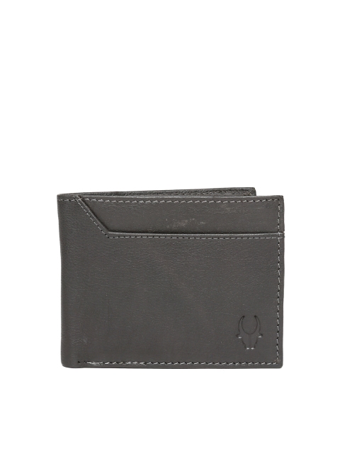 

WildHorn Men Grey Leather Wallet
