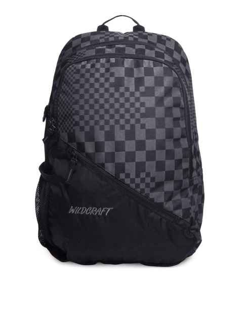 

Wildcraft Unisex Black Checked Backpack