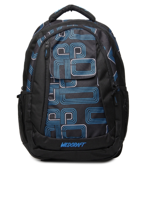 

Wildcraft Unisex Black & Blue Backpack