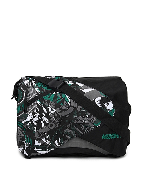 

Wildcraft Unisex Black & Green Printed Bishop HipHop Messenger Bag