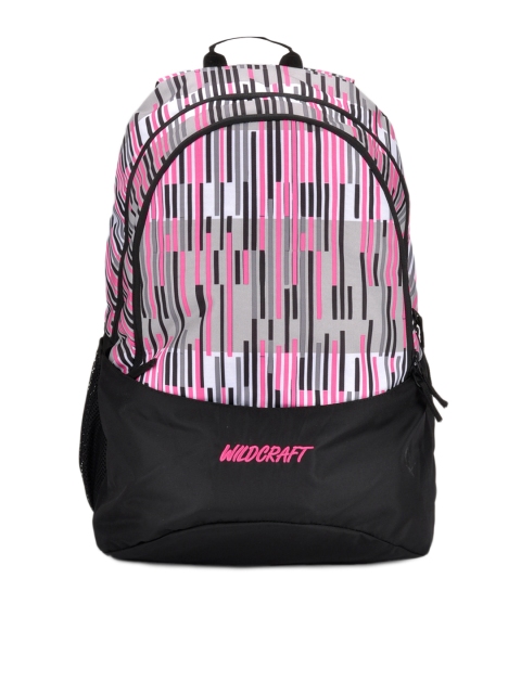 

Wildcraft Unisex Black & Pink Rook Bar Backpack