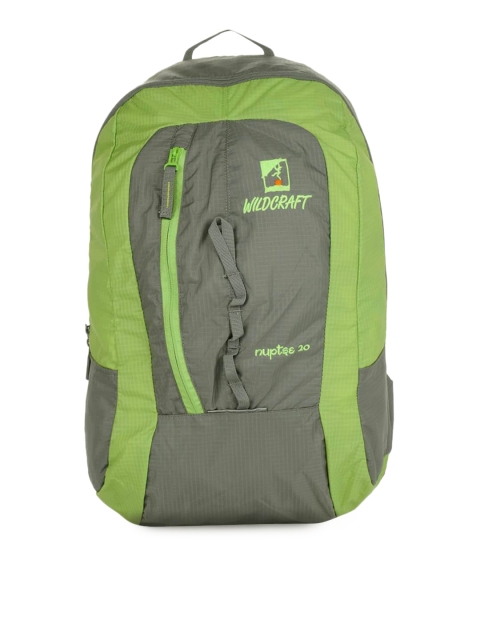 

Wildcraft Unisex Grey & Green Backpack