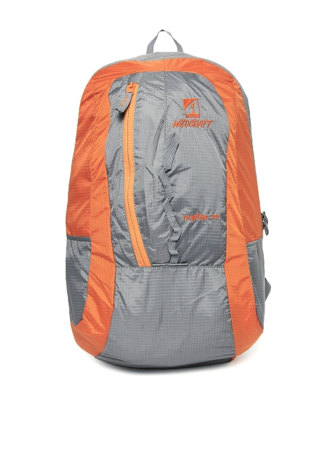 

Wildcraft Unisex Grey & Orange Backpack