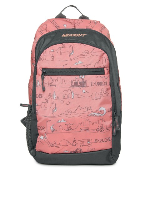 

Wildcraft Unisex Peach Toned & Grey Backpack