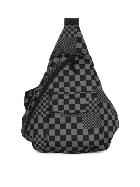 

Wildcraft Women Black & Grey Checked One-Shoulder Bag