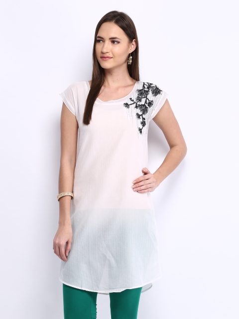 

Wishful by W Women Off-White Solid Kurta